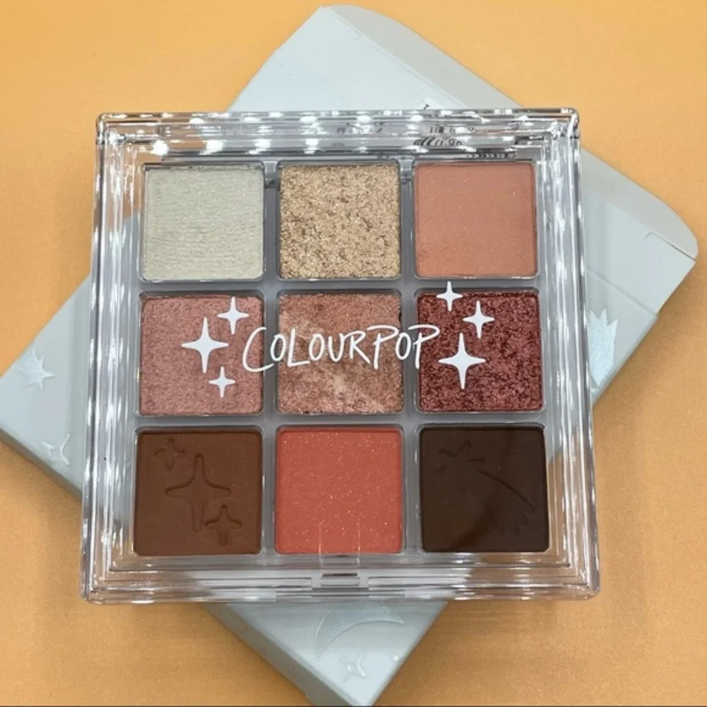 Colourpop Starry Eyes Clear The Air 9 Pan Eyeshadow Pallet New Peach‎ Coral